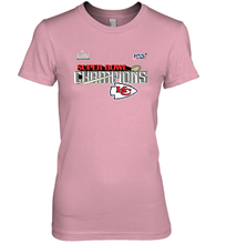 Load image into Gallery viewer, Youth Kansas City Chiefs NFL Pro Line by Fanatics Super Bowl LIV Champions Trophy Women's Premium T-Shirt