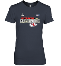 Load image into Gallery viewer, Youth Kansas City Chiefs NFL Pro Line by Fanatics Super Bowl LIV Champions Trophy Women's Premium T-Shirt