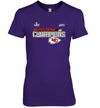 Load image into Gallery viewer, Youth Kansas City Chiefs NFL Pro Line by Fanatics Super Bowl LIV Champions Trophy Women's Premium T-Shirt