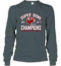 Load image into Gallery viewer, NFL super bowl Kansas City Chiefs Logo Helmet champions Long Sleeve T-Shirt