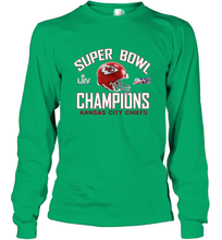 Load image into Gallery viewer, NFL super bowl Kansas City Chiefs Logo Helmet champions Long Sleeve T-Shirt