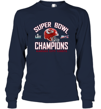 Load image into Gallery viewer, NFL super bowl Kansas City Chiefs Logo Helmet champions Long Sleeve T-Shirt