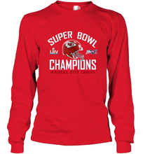 Load image into Gallery viewer, NFL super bowl Kansas City Chiefs Logo Helmet champions Long Sleeve T-Shirt