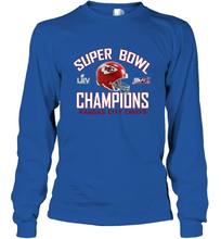 Load image into Gallery viewer, NFL super bowl Kansas City Chiefs Logo Helmet champions Long Sleeve T-Shirt