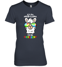 Load image into Gallery viewer, It's No Prob llama To Be Different Shirt _ Autism Gift Women's Premium T-Shirt