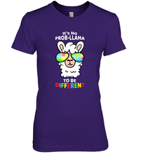 Load image into Gallery viewer, It's No Prob llama To Be Different Shirt _ Autism Gift Women's Premium T-Shirt