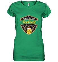 Load image into Gallery viewer, My Drinking Team has a Football Women's V-Neck T-Shirt