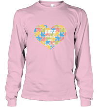 Load image into Gallery viewer, Love needs no words Autism Awareness DayT shirt Long Sleeve T-Shirt