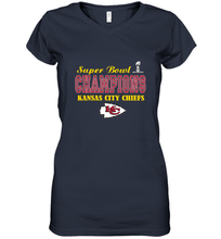 Load image into Gallery viewer, NFL super bowl Kansas City Chiefs champions Women's V-Neck T-Shirt