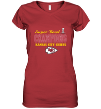 Load image into Gallery viewer, NFL super bowl Kansas City Chiefs champions Women's V-Neck T-Shirt