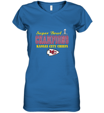Load image into Gallery viewer, NFL super bowl Kansas City Chiefs champions Women's V-Neck T-Shirt