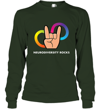 Load image into Gallery viewer, Neurodiversity Rocks Shirt Brain Autism Awareness Long Sleeve T-Shirt
