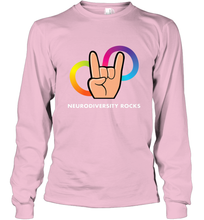 Load image into Gallery viewer, Neurodiversity Rocks Shirt Brain Autism Awareness Long Sleeve T-Shirt