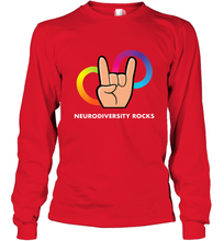 Load image into Gallery viewer, Neurodiversity Rocks Shirt Brain Autism Awareness Long Sleeve T-Shirt