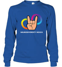 Load image into Gallery viewer, Neurodiversity Rocks Shirt Brain Autism Awareness Long Sleeve T-Shirt