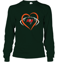 Load image into Gallery viewer, NFL Tampa Bay Buccaneers Heart Love Football Long Sleeve T-Shirt