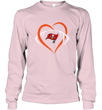 Load image into Gallery viewer, NFL Tampa Bay Buccaneers Heart Love Football Long Sleeve T-Shirt