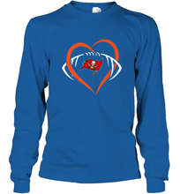Load image into Gallery viewer, NFL Tampa Bay Buccaneers Heart Love Football Long Sleeve T-Shirt