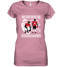 Load image into Gallery viewer, Son Beat Me Fantasy Football Team Draft Women's V-Neck T-Shirt