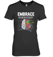 Load image into Gallery viewer, Embrace Neurodiversity Brain ADHD Autism Awareness Women's Premium T-Shirt