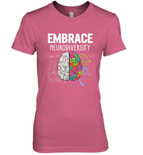 Load image into Gallery viewer, Embrace Neurodiversity Brain ADHD Autism Awareness Women's Premium T-Shirt