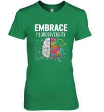 Load image into Gallery viewer, Embrace Neurodiversity Brain ADHD Autism Awareness Women's Premium T-Shirt