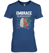 Load image into Gallery viewer, Embrace Neurodiversity Brain ADHD Autism Awareness Women's Premium T-Shirt