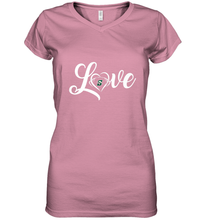 Load image into Gallery viewer, Stetson Hatters Love Heart Football Team Premium Women's V-Neck T-Shirt