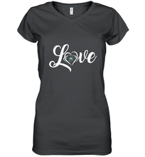 Load image into Gallery viewer, Stetson Hatters Love Heart Football Team Premium Women's V-Neck T-Shirt