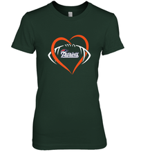 Load image into Gallery viewer, NFL New England Patriots Heart Love Football Women's Premium T-Shirt