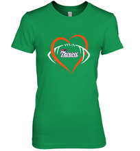 Load image into Gallery viewer, NFL New England Patriots Heart Love Football Women's Premium T-Shirt