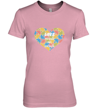 Load image into Gallery viewer, Love needs no words Autism Awareness DayT shirt Women's Premium T-Shirt