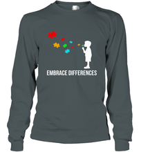 Load image into Gallery viewer, Embrace Differences Support Autism Awareness Day Tee Long Sleeve T-Shirt