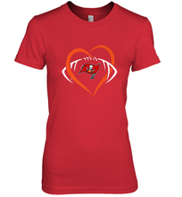 Load image into Gallery viewer, NFL Tampa Bay Buccaneers Heart Love Football Women's Premium T-Shirt