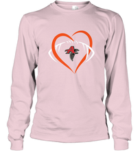 Load image into Gallery viewer, NFLAtlanta Falcons Heart Love Football Long Sleeve T-Shirt