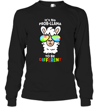 Load image into Gallery viewer, It's No Prob llama To Be Different Shirt _ Autism Gift Long Sleeve T-Shirt