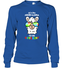Load image into Gallery viewer, It's No Prob llama To Be Different Shirt _ Autism Gift Long Sleeve T-Shirt