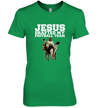 Load image into Gallery viewer, Jesus Drafted My Football Team Fantasy Football Women's Premium T-Shirt
