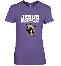 Load image into Gallery viewer, Jesus Drafted My Football Team Fantasy Football Women's Premium T-Shirt