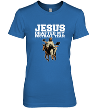 Load image into Gallery viewer, Jesus Drafted My Football Team Fantasy Football Women's Premium T-Shirt