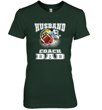 Load image into Gallery viewer, Husband Coach Dad Football Family Sports Team Game Women's Premium T-Shirt