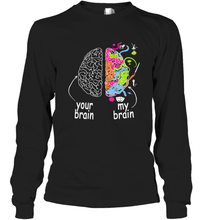 Load image into Gallery viewer, Neurodiversity brain Gift idea for Dyslexia ADHD Autism ASD Long Sleeve T-Shirt
