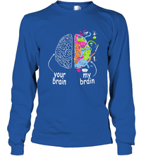 Load image into Gallery viewer, Neurodiversity brain Gift idea for Dyslexia ADHD Autism ASD Long Sleeve T-Shirt