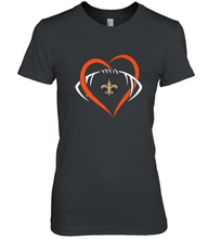 Load image into Gallery viewer, NFL New Orleans Saints Heart Love Football Women's Premium T-Shirt
