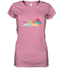 Load image into Gallery viewer, Autism doesn't end in April, its everyday of the year Autism Awareness Shirt Women's V-Neck T-Shirt