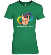 Load image into Gallery viewer, Neurodiversity Rocks Shirt Brain Autism Awareness Women's Premium T-Shirt