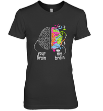 Load image into Gallery viewer, Neurodiversity brain Gift idea for Dyslexia ADHD Autism ASD Women's Premium T-Shirt