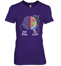 Load image into Gallery viewer, Neurodiversity brain Gift idea for Dyslexia ADHD Autism ASD Women's Premium T-Shirt