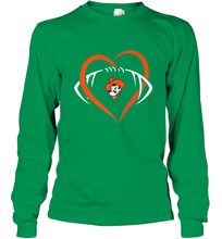 Load image into Gallery viewer, Oklahoma State Cowboys Large Heart Football Team Long Sleeve T-Shirt