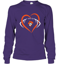Load image into Gallery viewer, Oklahoma State Cowboys Large Heart Football Team Long Sleeve T-Shirt
